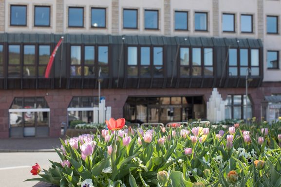 Nur eines von mehreren Gebäuden, in denen wir für die Stadt Bad Mergentheim tätig sind: das Neue Rathaus.