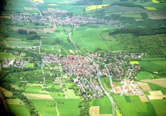 Edelfingen von oben
