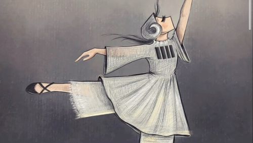 Dieses Werk von Shamsia Hassani (einer afghanischen Graffiti-Künstlerin, die ihre Porträts Frauen widmet, die von den Taliban bedroht werden) zeigen wir mit freundlicher Genehmigung der Künstlerin zu Mahdia Hossainis Text.