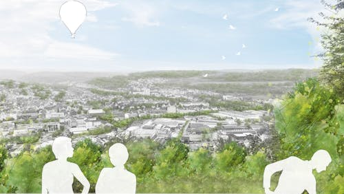 Am "Wald der Zukunft" soll ein harmonisch in die Landschaft eingefügtes Aussichts-Bauwerk entstehen, das eindrückliche Perspektiven ermöglicht und Bad Mergentheim dauerhaft bereichert.