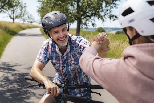 Gruppenatmosphäre beim Radfahren